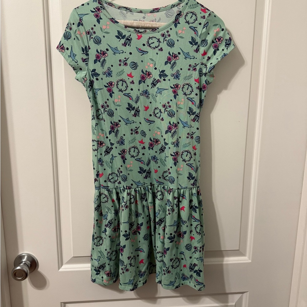Floral Green Kids Dress